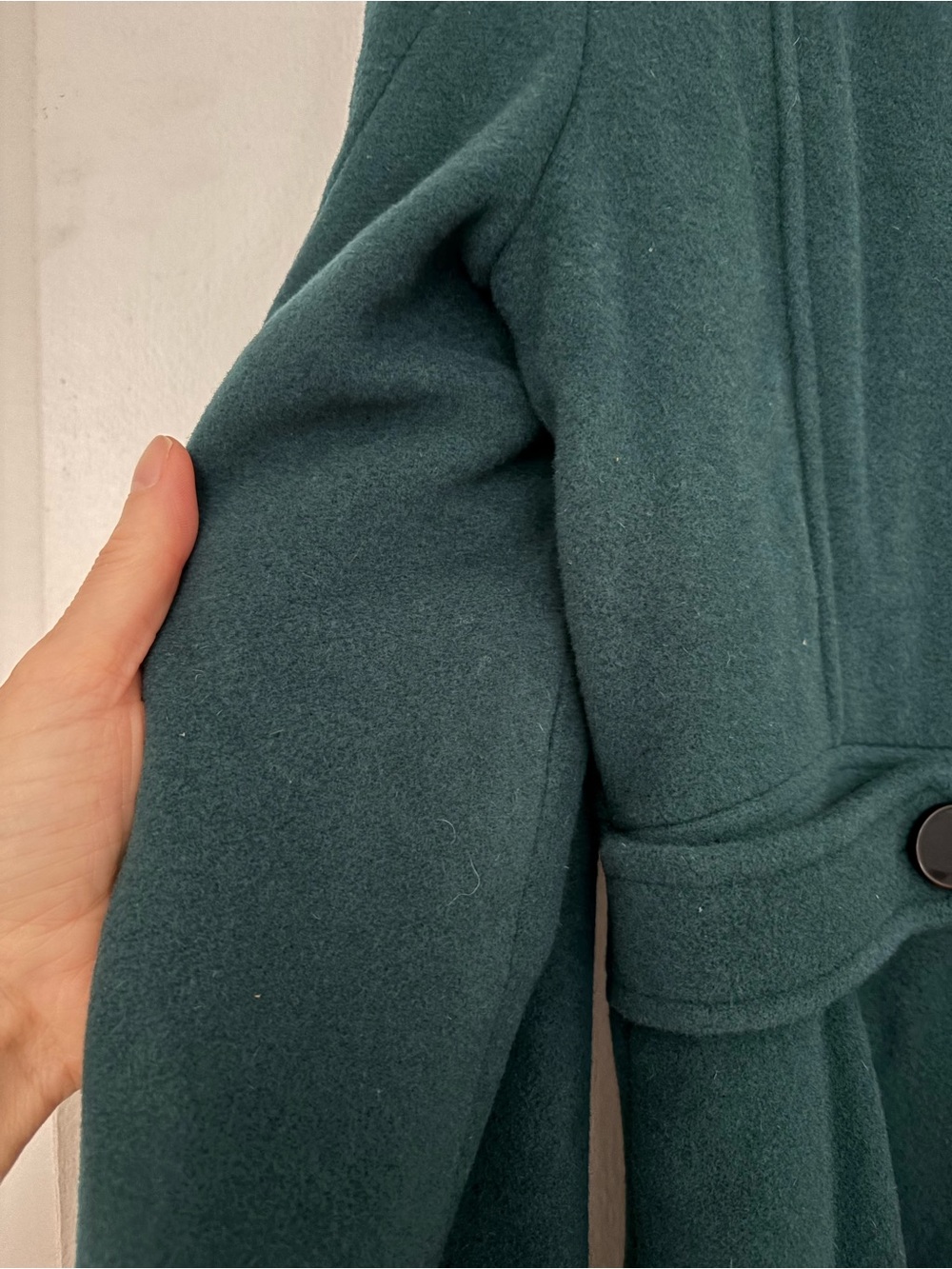 Hobb’s London Jude Double Breasted Teal Wool Coat - Picture 10 of 11